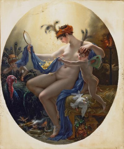 Retrato de Mlle. Lange como Danae de Anne Louis Girodet de Roucy Trioson
